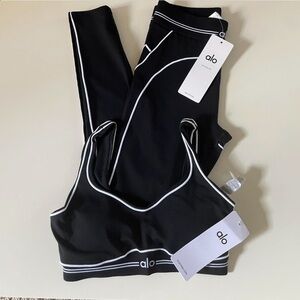 Alo Black and White Activewear Set